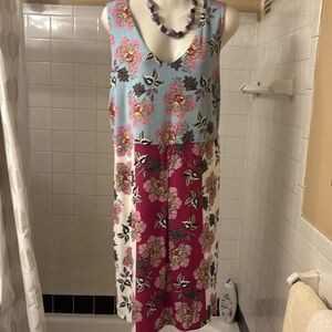 J.jill beautiful multi color floral dress